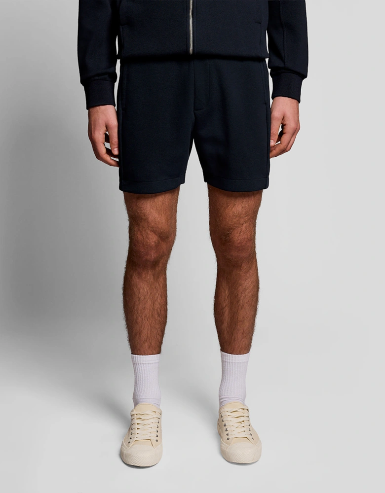 Cotton Blend Track Sweat Shorts