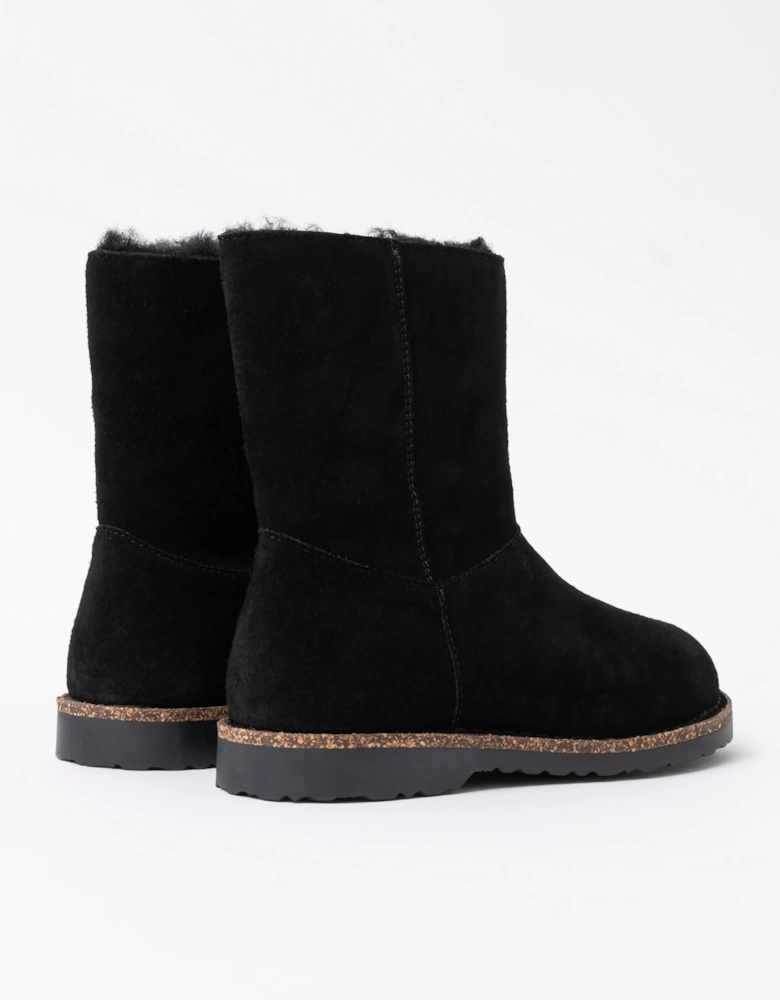 Uppsala Zip Shearling Suede Womens Boots - Black