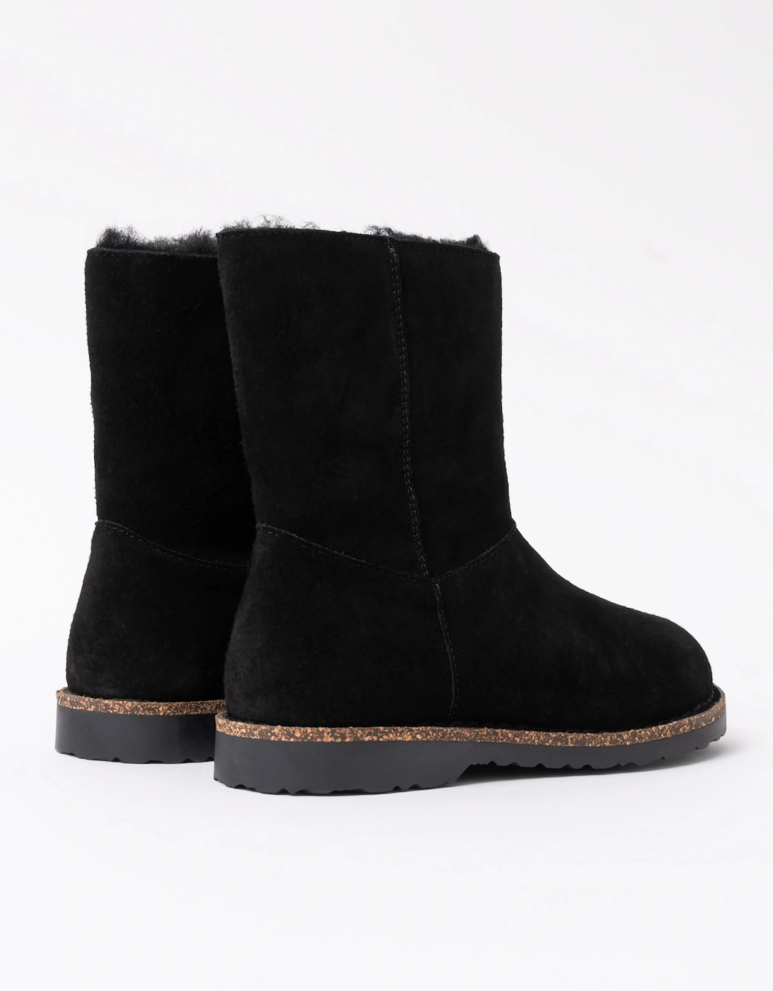 Uppsala Zip Shearling Suede Womens Boots - Black