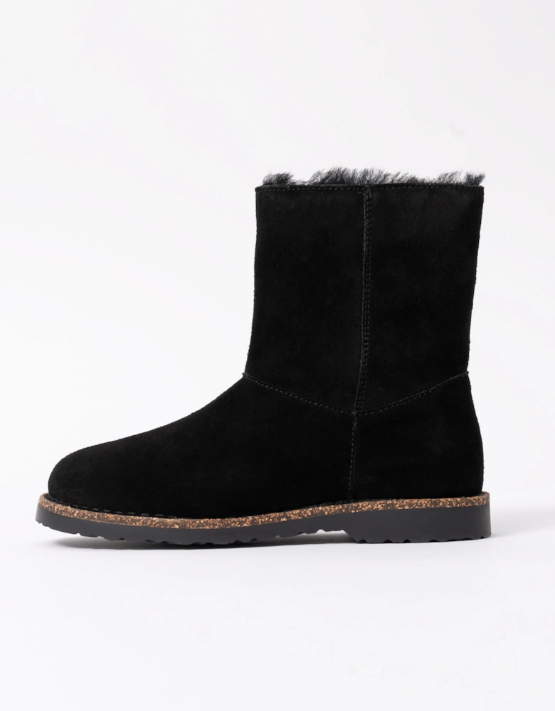 Uppsala Zip Shearling Suede Womens Boots - Black