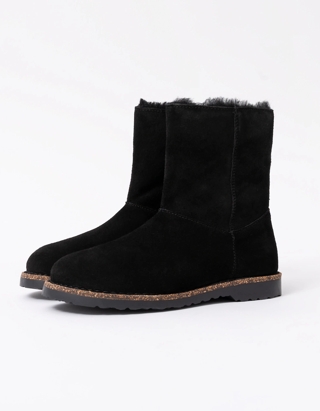 Uppsala Zip Shearling Suede Womens Boots - Black, 8 of 7