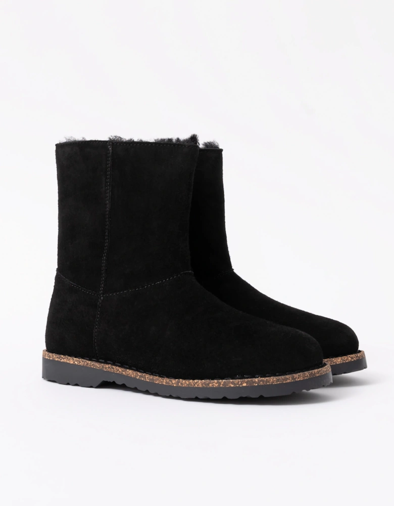 Uppsala Zip Shearling Suede Womens Boots - Black