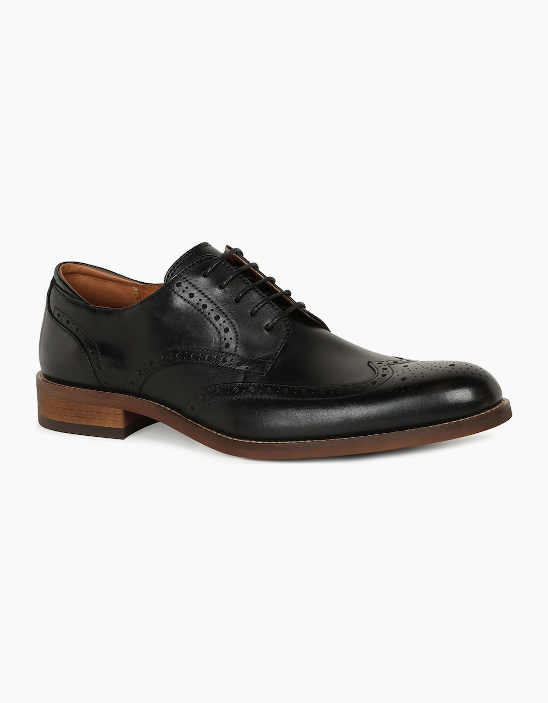 Clarks Men's Black Craftremi Tip Formal Brogues Colour: : Size 8 - Image 4