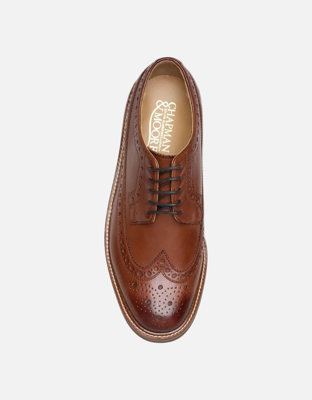 Longwing Brogue Country Leather Men's Berry Shoes