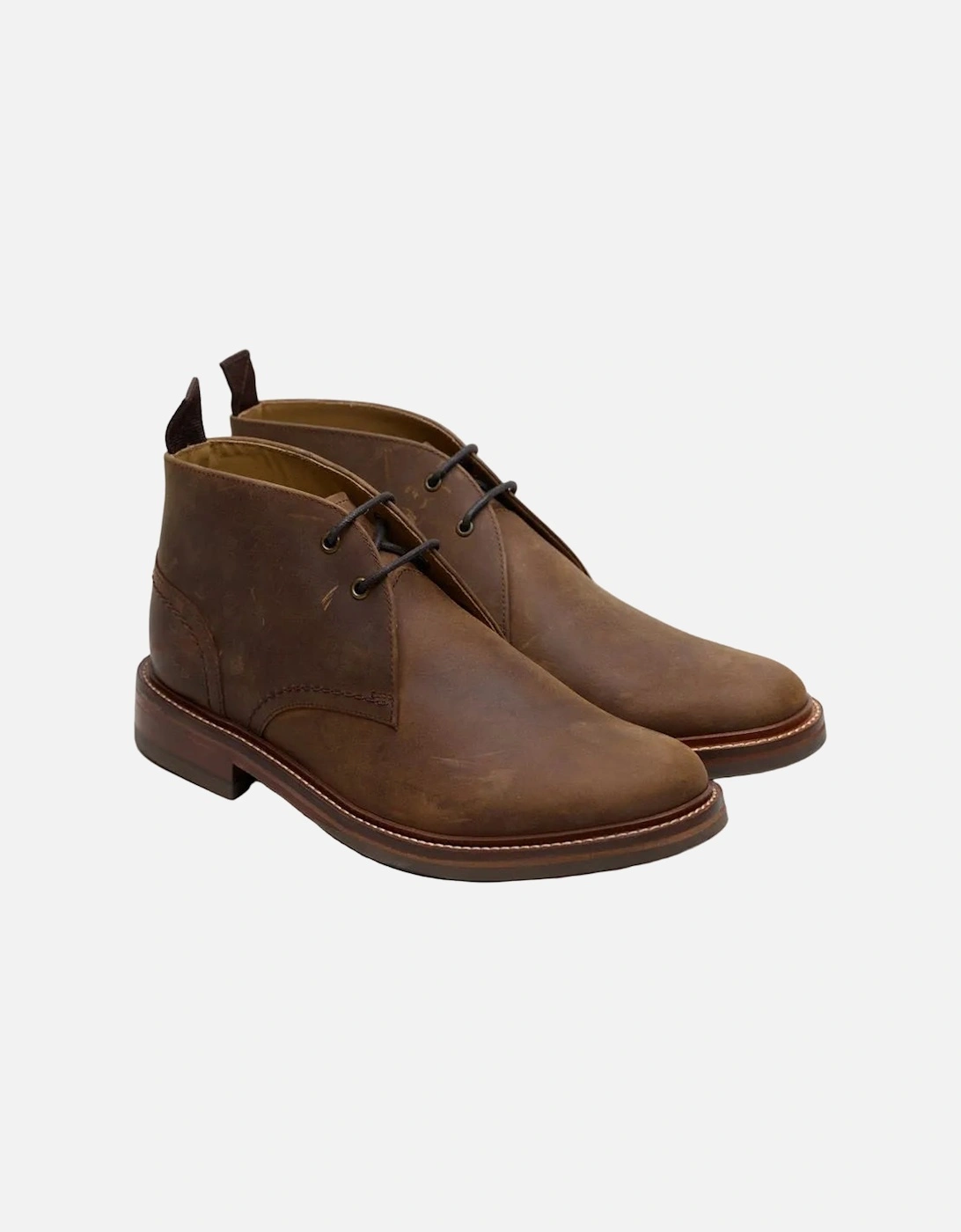 Country Chukka Oiled Leather Men's Tan Boots, 5 of 4