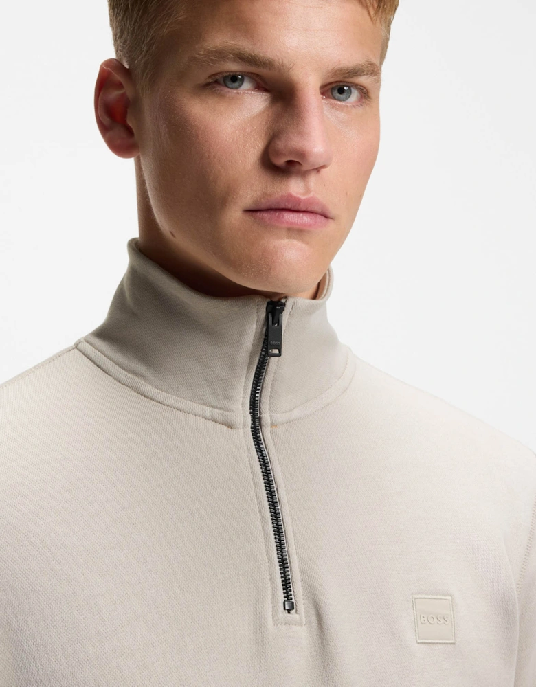 BOSS Orange Zetrust Mens 1/4 Zip Sweatshirt - Open Grey 070