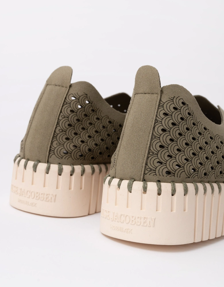 Tulip Slip-In Womens Platform Shoes - Army 410