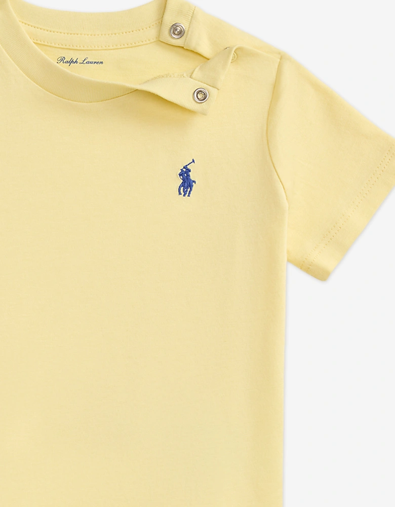 Baby Boys Logo Jersey T-Shirt in Yellow