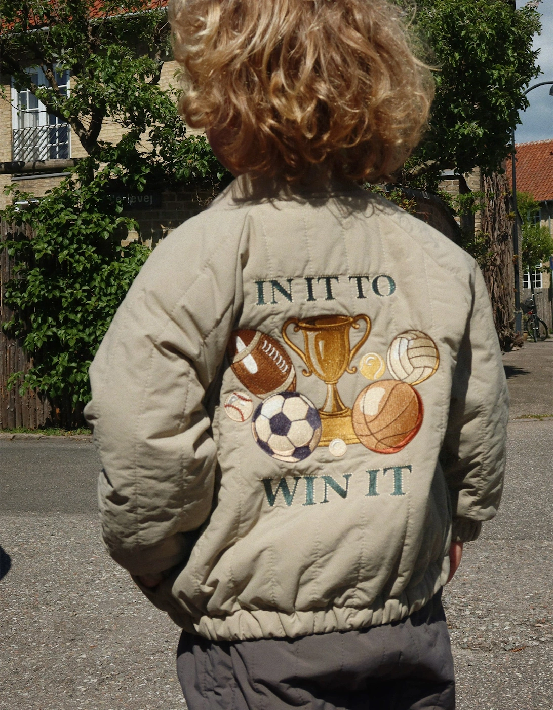 Konges Sløjd Boys Juno Bomber Jacket in Beige