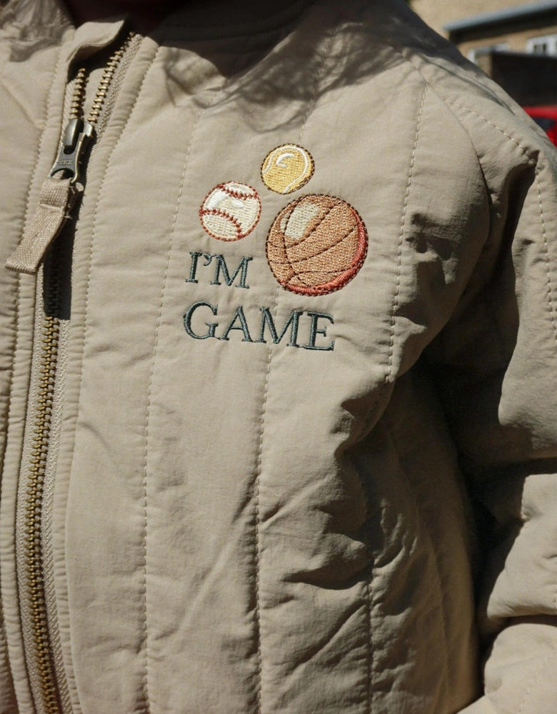 Konges Sløjd Boys Juno Bomber Jacket in Beige