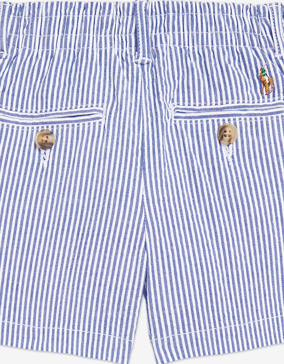 Baby Boys Seersucker Shorts in Blue
