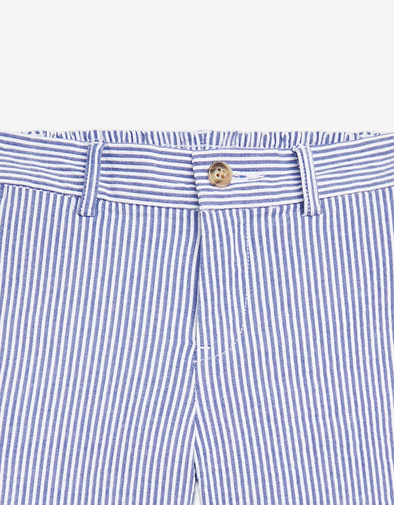 Baby Boys Seersucker Shorts in Blue