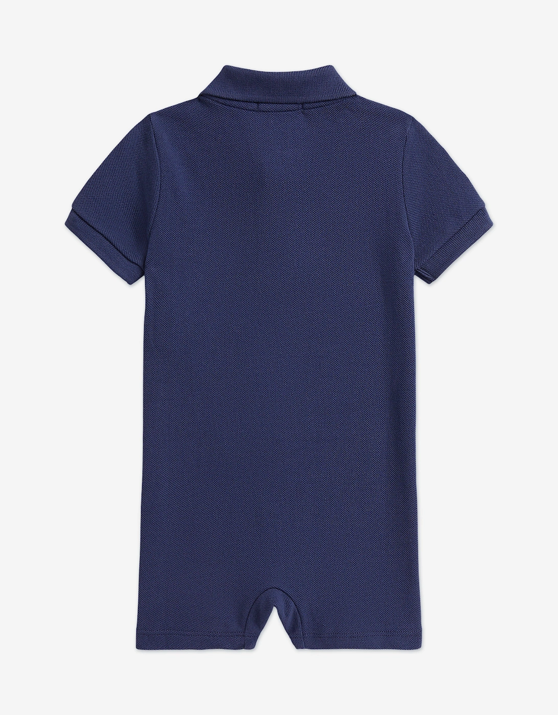 Baby Boys Polo Romper in Navy