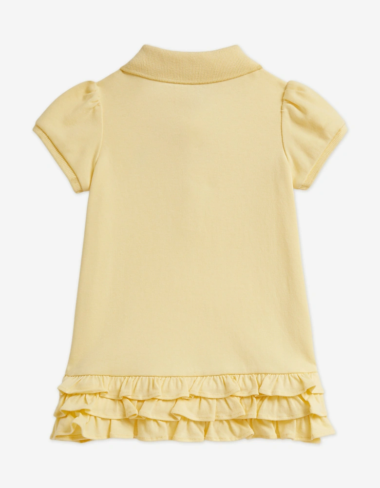 Baby Girls Ruffel Polo Dress in Yellow