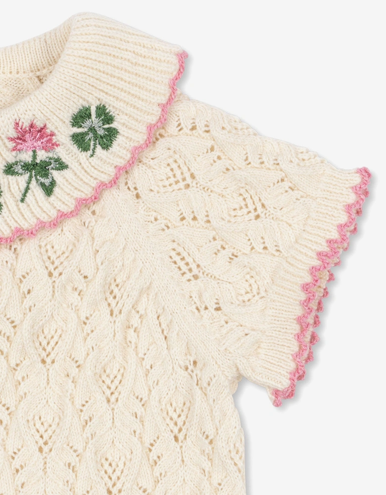 Konges Sløjd Baby Girls Rosier Bodysuit in Ivory