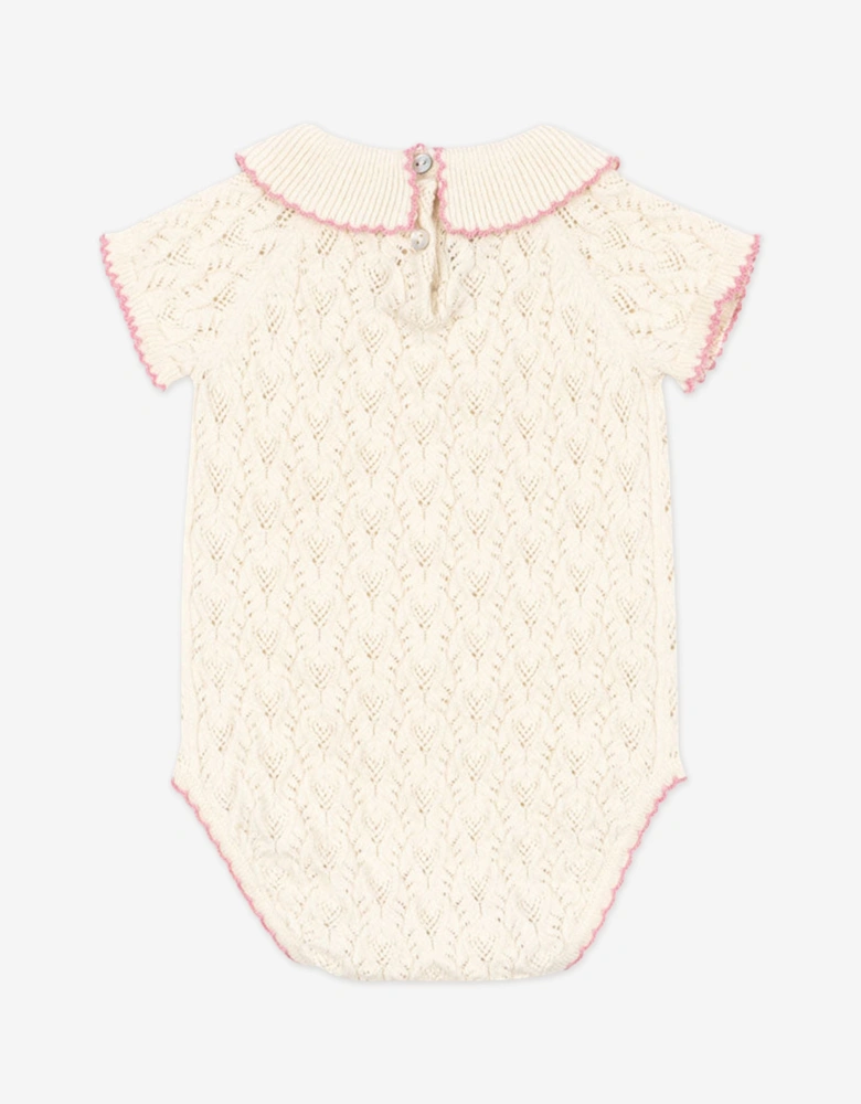 Konges Sløjd Baby Girls Rosier Bodysuit in Ivory