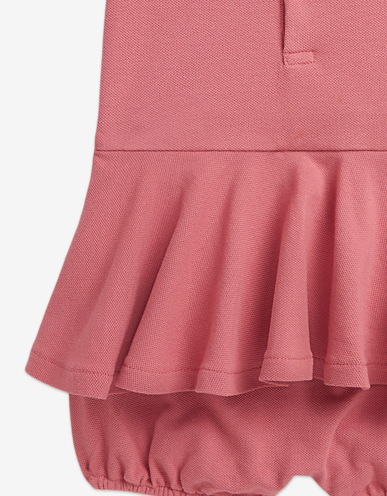 Baby Girls Peplum Romper in Pink