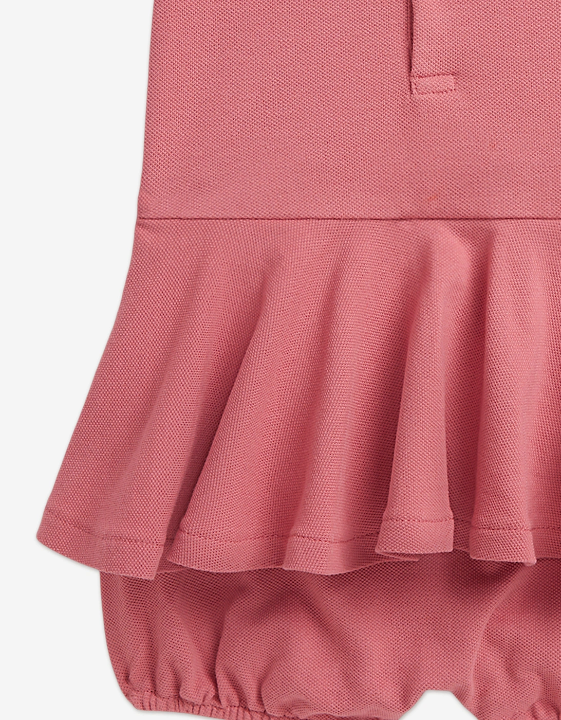 Baby Girls Peplum Romper in Pink