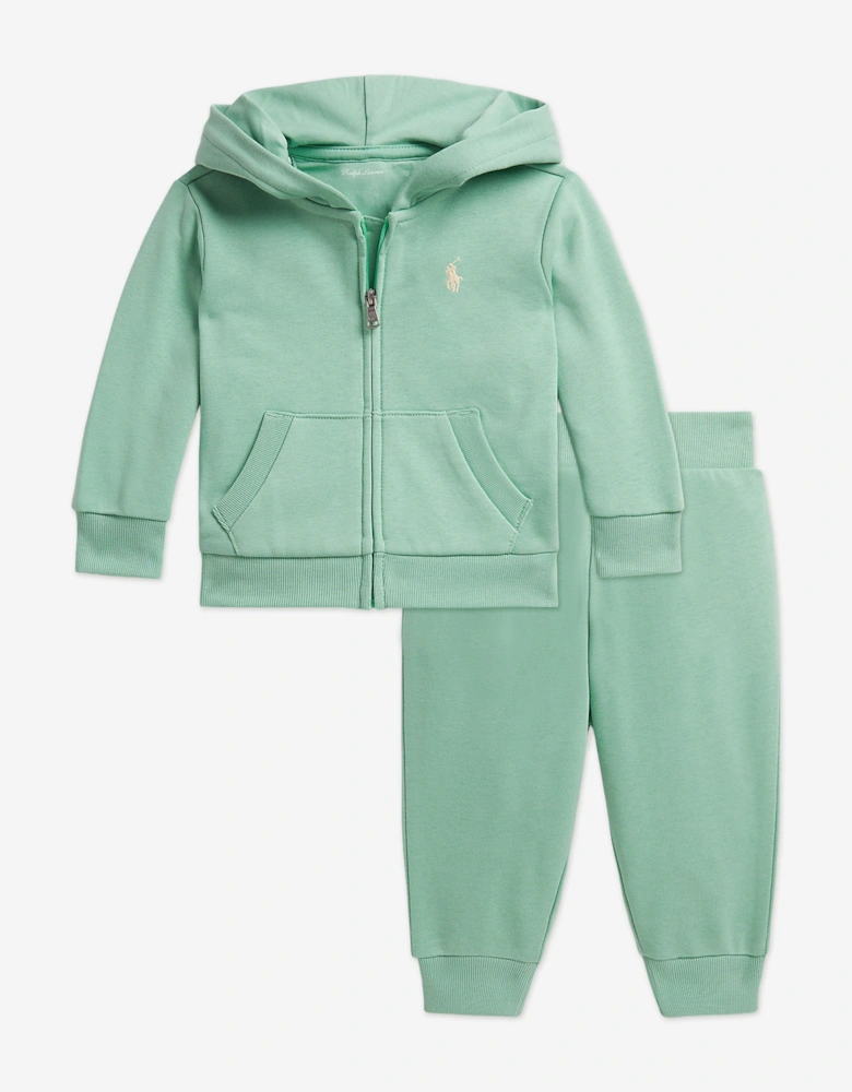 Baby Boys Logo Tracksuit in Green