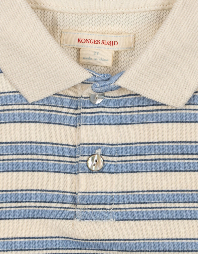Konges Sløjd Boys Spotty Polo Shirt in Blue