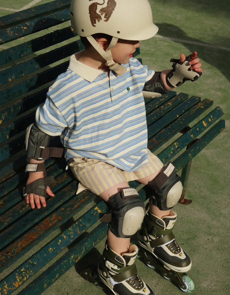 Konges Sløjd Boys Spotty Polo Shirt in Blue