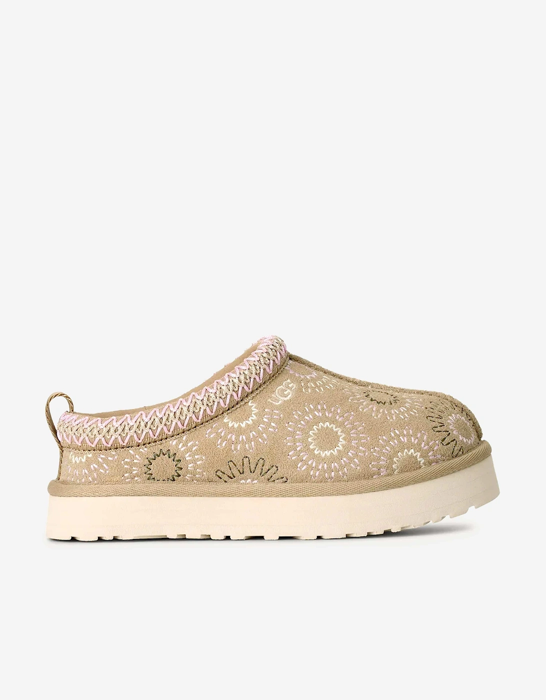 UGG Girl's UGG Kids Tazz Sun Stitch Slippers in Beige - Cream