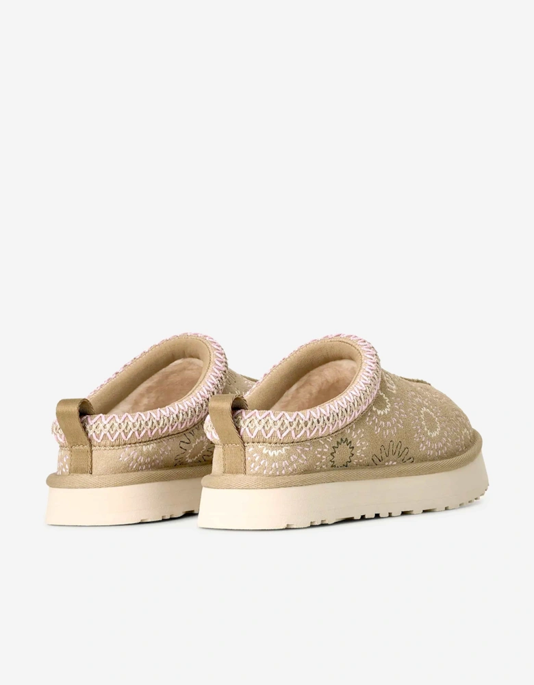 Kids Tazz Sun Stitch Slippers in Beige