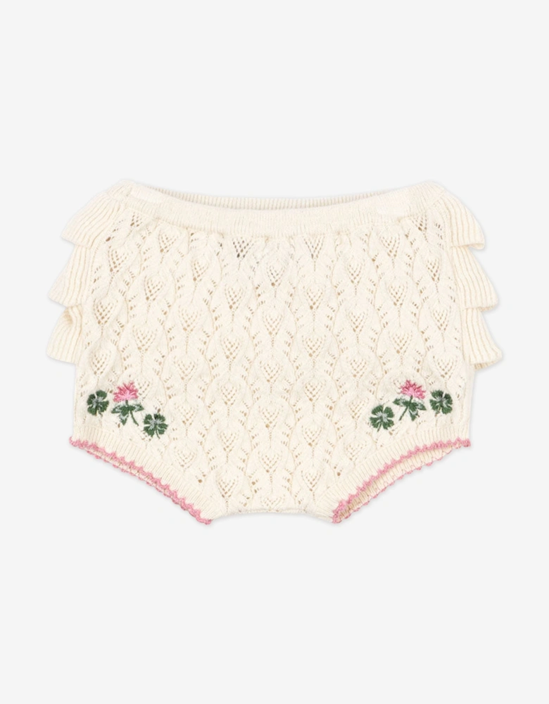 Konges Sløjd Baby Girls Rosier Shorts in Ivory