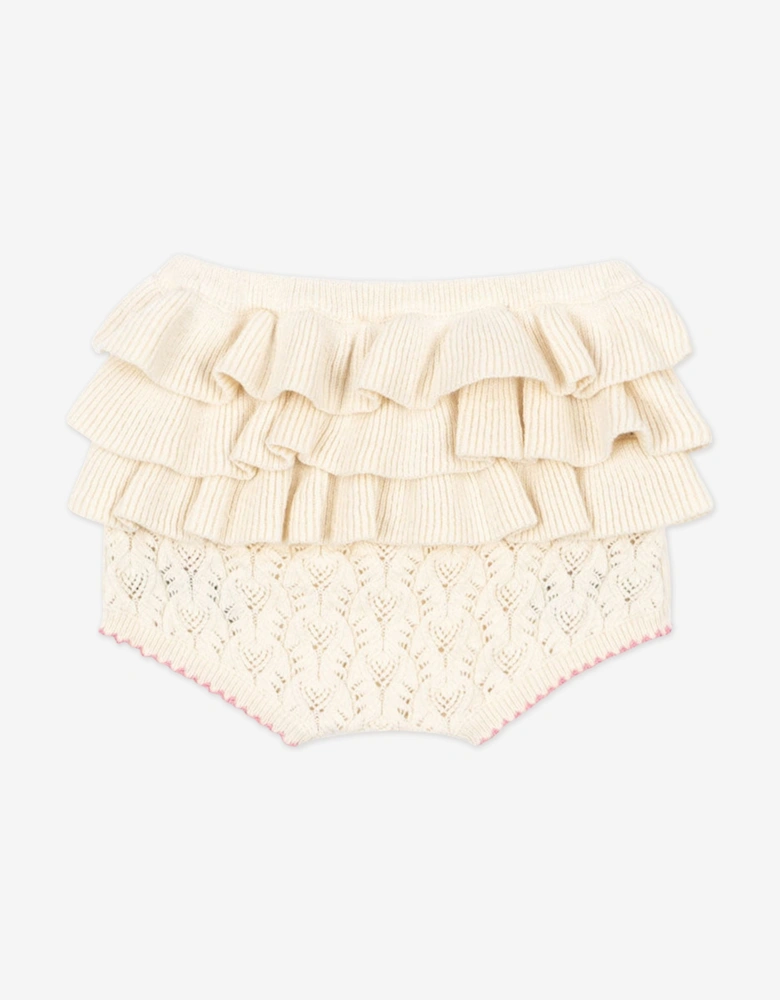 Konges Sløjd Baby Girls Rosier Shorts in Ivory