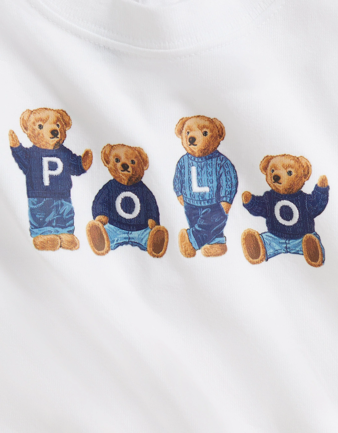 Baby Girls Polo Bears T-Shirt in White