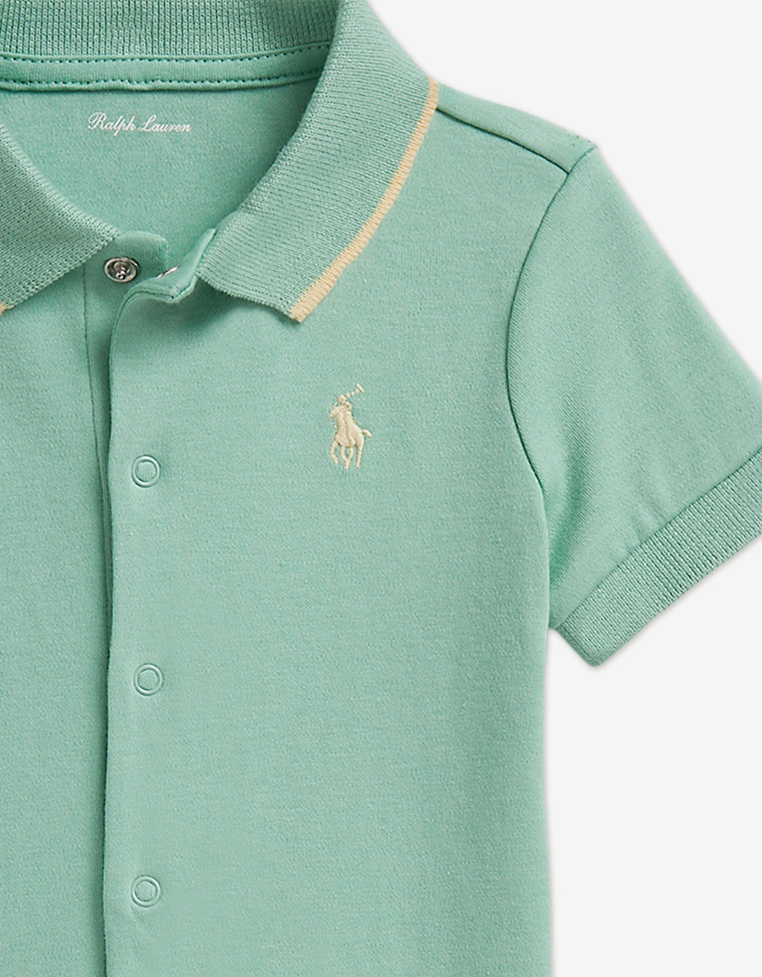 Baby Boys Polo Romper in Green