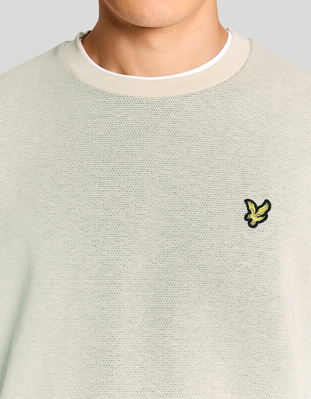 Raised Jacquard Crew Neck Sweatshirt