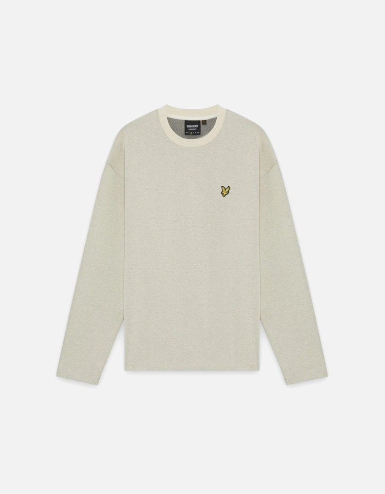 Raised Jacquard Crew Neck Sweatshirt