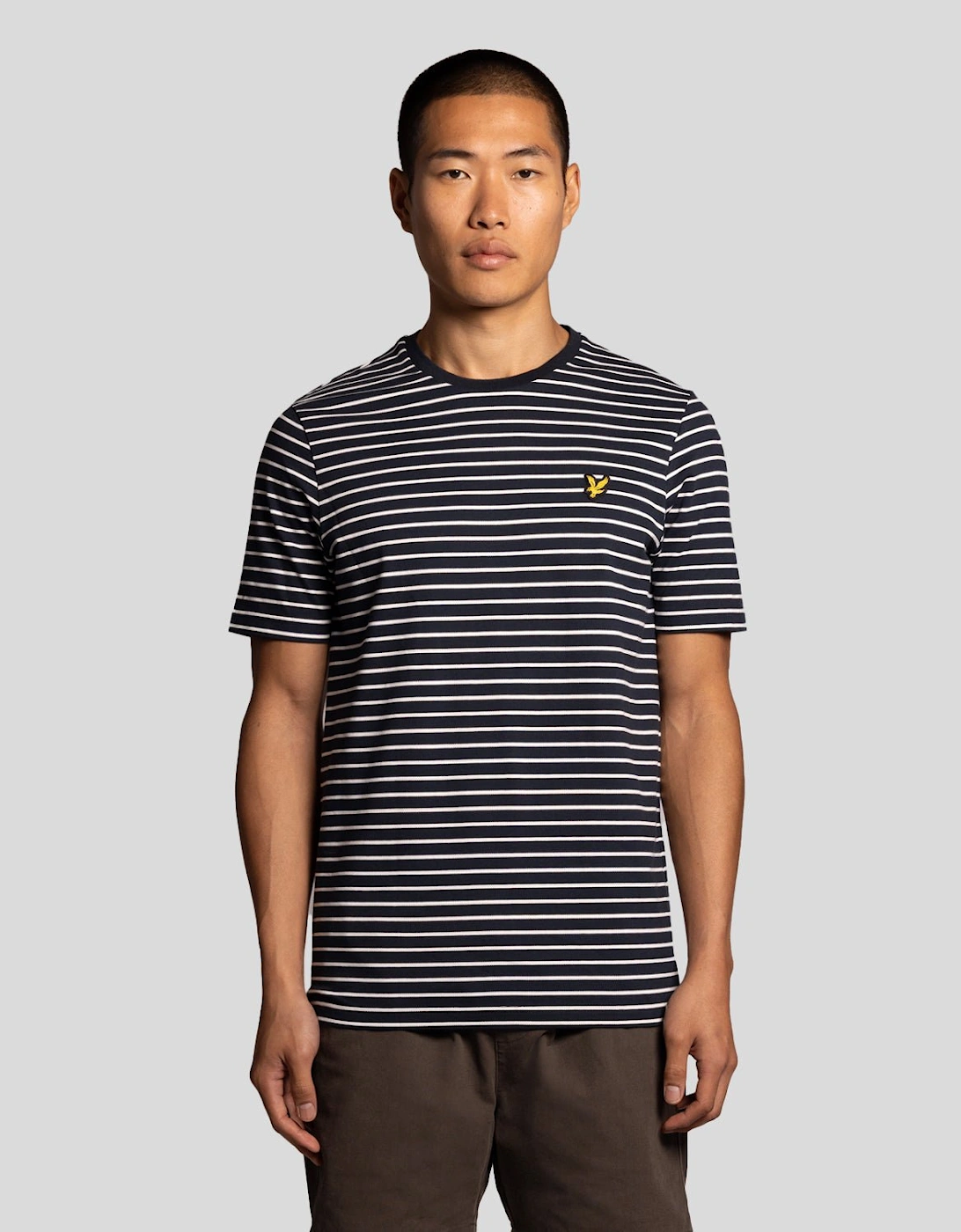 Lyle And Scott Men's Pique Breton Stripe T-Shirt - : 40 L