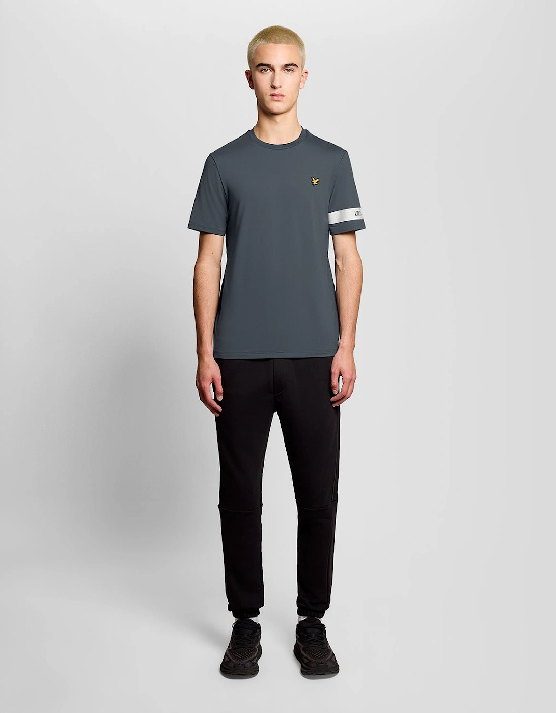 Lyle & Scott Men's Grey Sports Sleeve Branded T-Shirt - Image 2