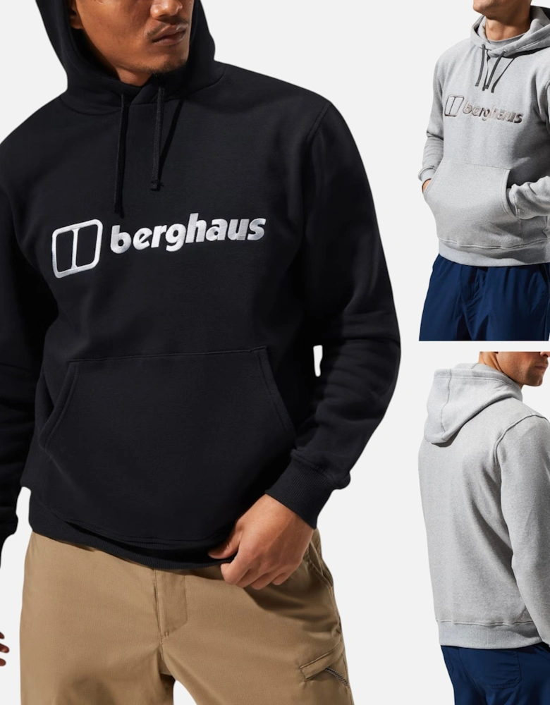 Mens Hoodie Pullover Overhead Regular Fit Sportswear Fleece Logo Hoody