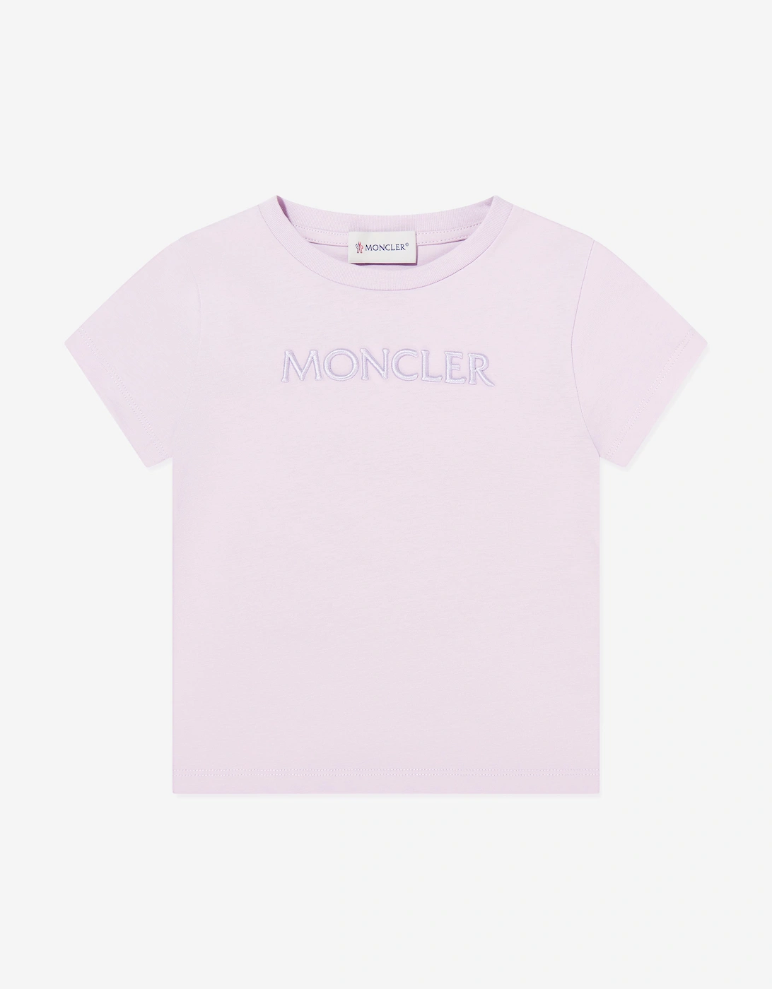 Moncler Girls Purple 'S Enfant Cotton Logo T-Shirt In - Size: 12 Years Kids