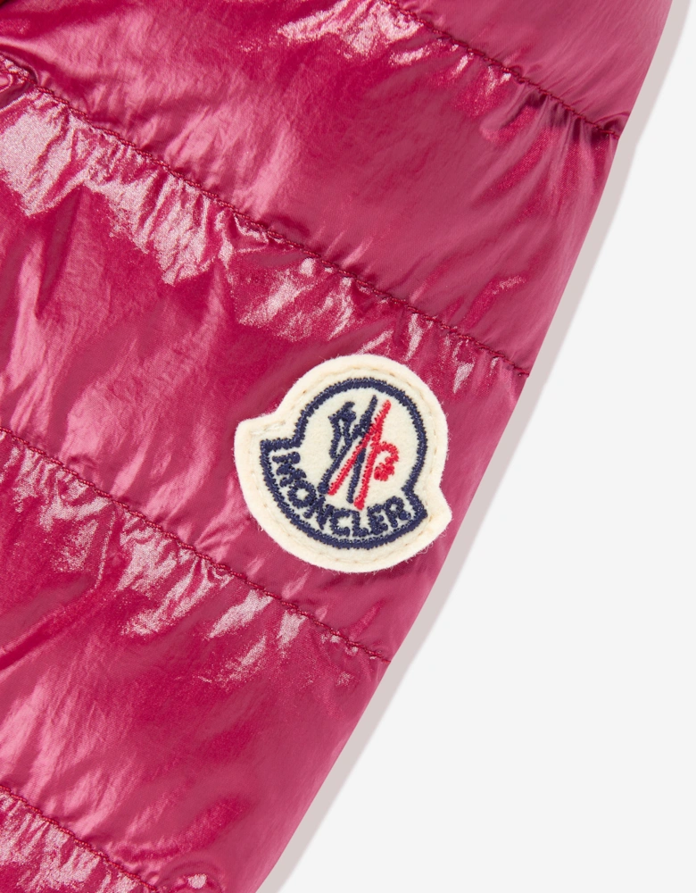 Enfant Girls Down Padded Fem Jacket in Pink