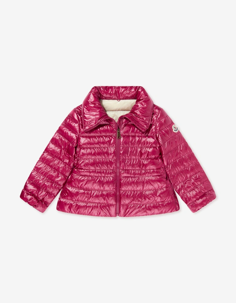Enfant Girls Down Padded Fem Jacket in Pink