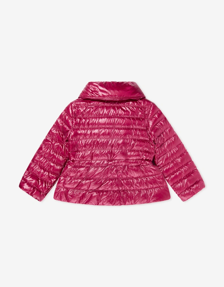 Enfant Girls Down Padded Fem Jacket in Pink