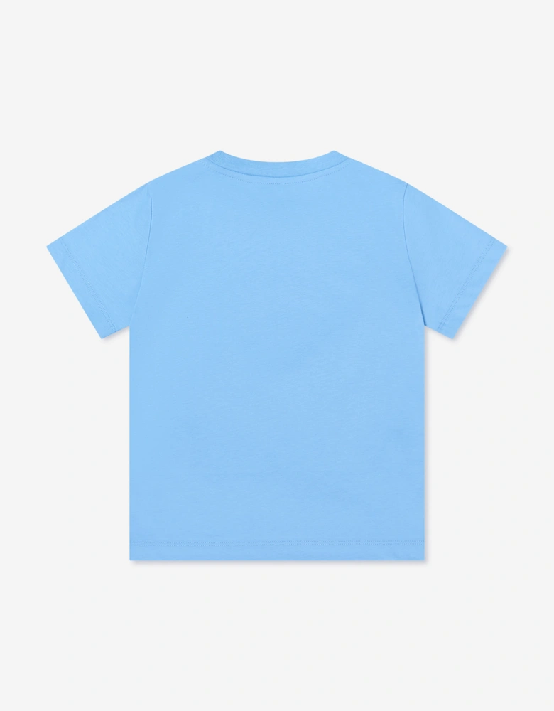 Enfant Boys Cotton Logo T-Shirt in Blue