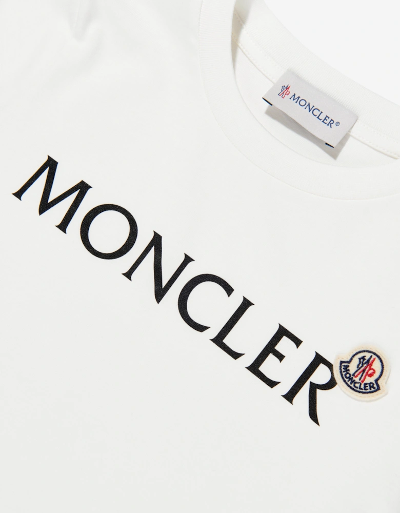 Enfant Boys Cotton Logo T-Shirt in Ivory