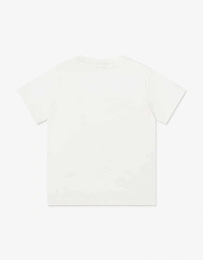 Enfant Boys Cotton Logo T-Shirt in Ivory