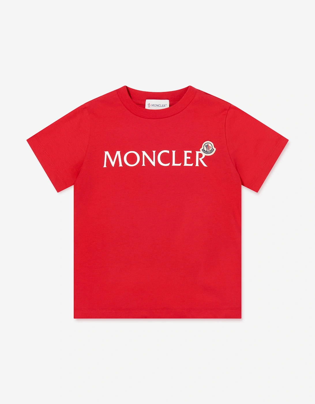 Enfant Boys Cotton Logo T-Shirt in Red, 5 of 4