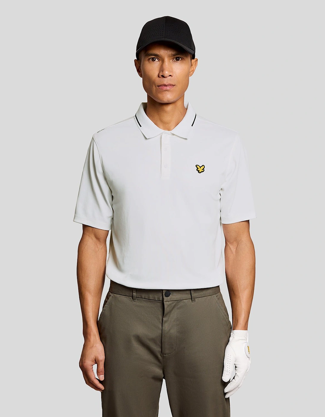 Lyle And Scott Men's White Tipped Technical Polo Shirt  Xs