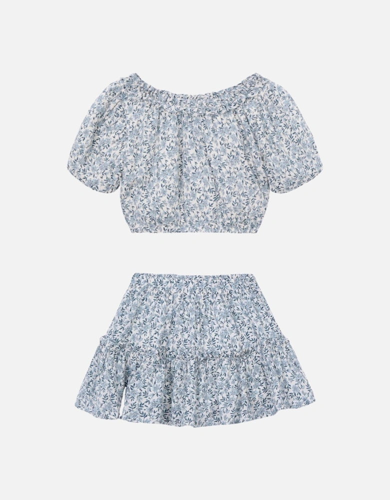 BLUE DOBBY SKIRT SET 3.026/3.903