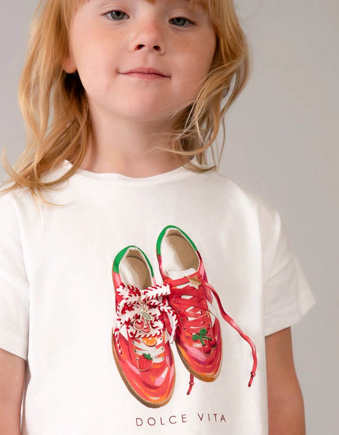 Girls Red Cherry Bicycle Short Set