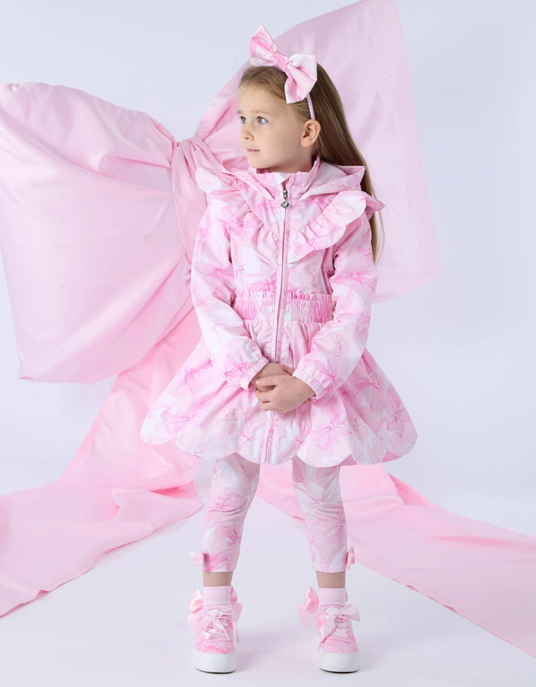 RIVER BOW PRINT PINK BLOSSOM HOODED JACKET S261201