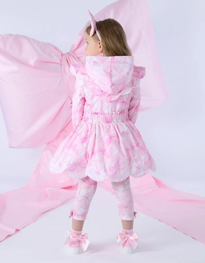 RIVER BOW PRINT PINK BLOSSOM HOODED JACKET S261201