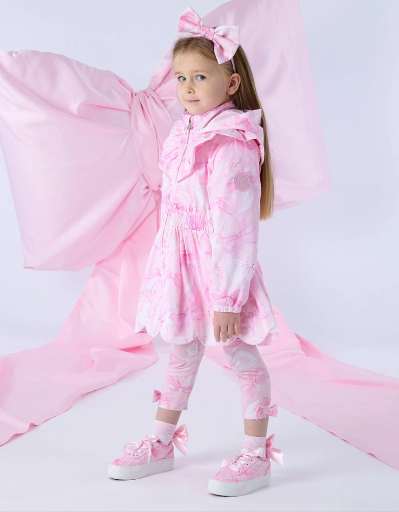 RIVER BOW PRINT PINK BLOSSOM HOODED JACKET S261201